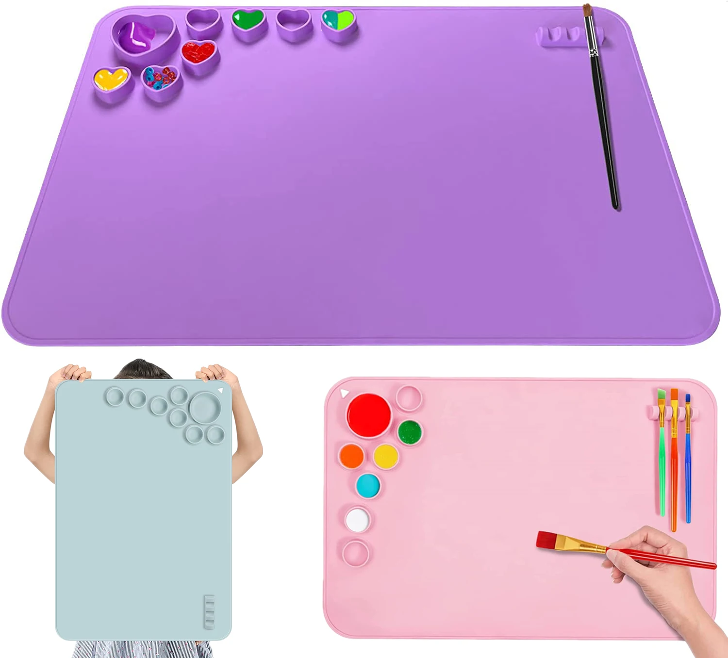 Silicone Craft Mat 24"x16" Large Silicone Mat for Resin Casting Painting Mat for Craft Nonstick Silicone Sheet Art Clay DIY
Silicone Craft Mat 24"x16" Large Silicone Mat for Resin Casting Painting Mat for Craft Nonstick Silicone Sheet Art Clay DIY