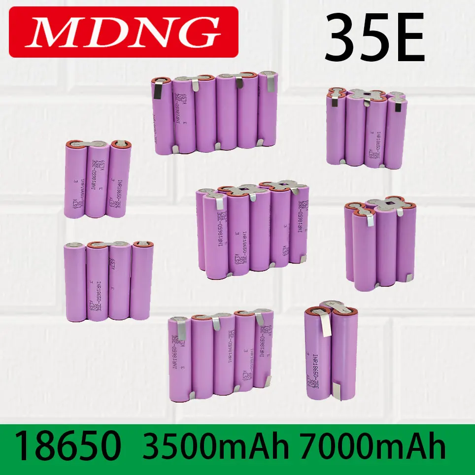 18650 35E 3500mAh 7000mAh 3S 4S 6S 8S 7,4 V 12,6 V 14,8 V 18V 25,2 V 29,6 V для отвертки
18650 35E 3500mAh 7000mAh 3S 4S 6S 8S 7,4 V 12,6 V 14,8 V 18V 25,2 V 29,6 V для отвертки