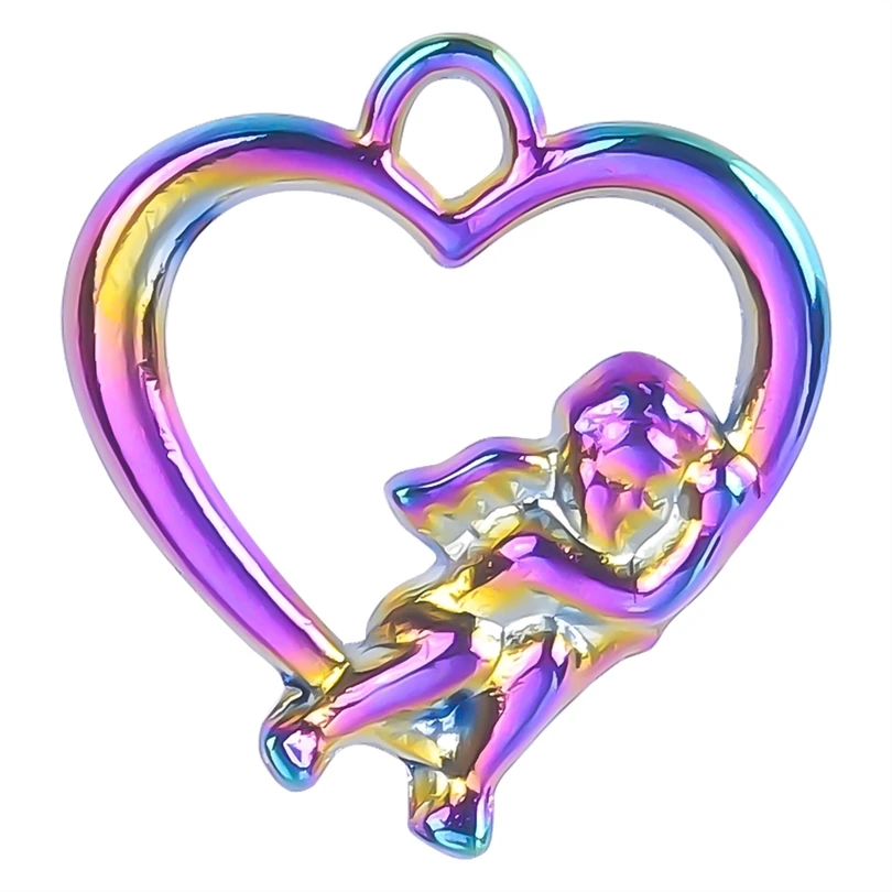10pcs/Lot Colorful Love Heart Angel Charms Pendant Accessories Jewelry Making DIY Craft Earring Necklace Metal Bulk Wholesale
10pcs/Lot Colorful Love Heart Angel Charms Pendant Accessories Jewelry Making DIY Craft Earring Necklace Metal Bulk Wholesale