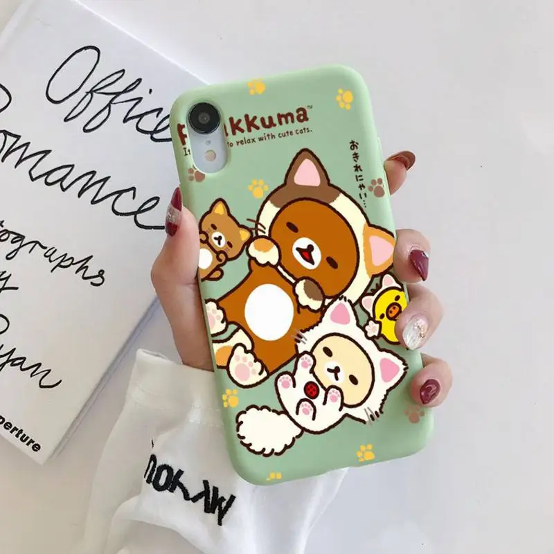 Rilakkuma Phone Case for iPhone 11 12 13 Mini Pro Xs Max 8 7 6 6S Plus X XR Solid Candy Color Case
Rilakkuma Phone Case for iPhone 11 12 13 Mini Pro Xs Max 8 7 6 6S Plus X XR Solid Candy Color Case