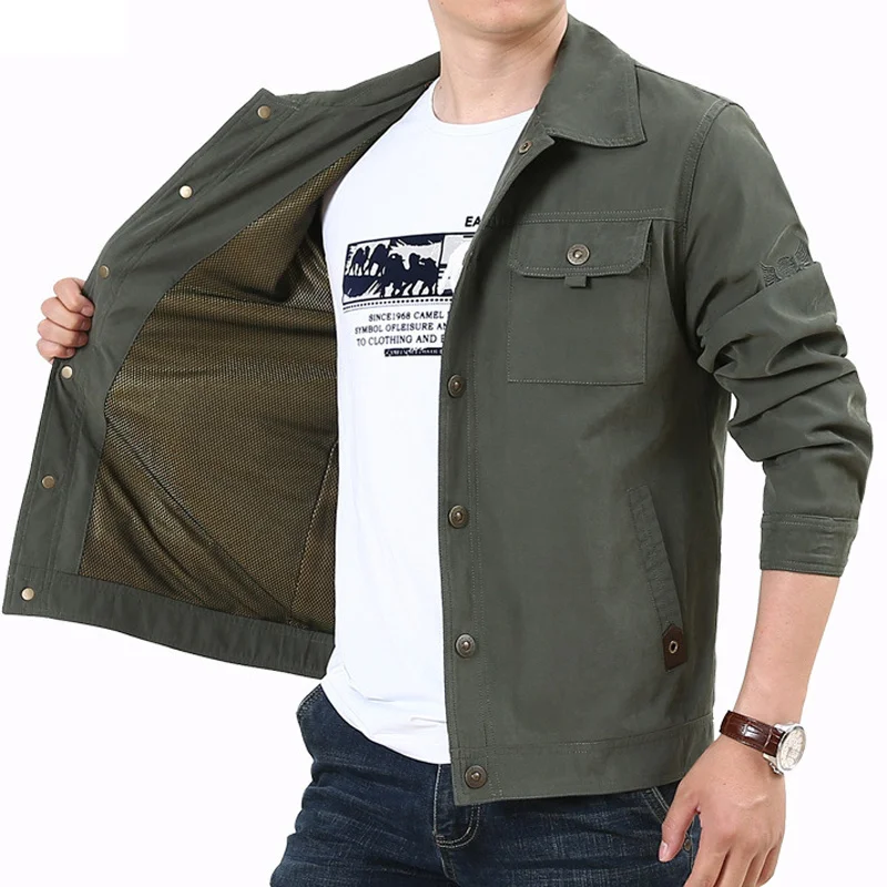Jacket Autumn Windbreaker Military Jackets Coats Outdoor Coat chaqueta hombre Mens Outerwear Plus Size M-4XL
Jacket Autumn Windbreaker Military Jackets Coats Outdoor Coat chaqueta hombre Mens Outerwear Plus Size M-4XL