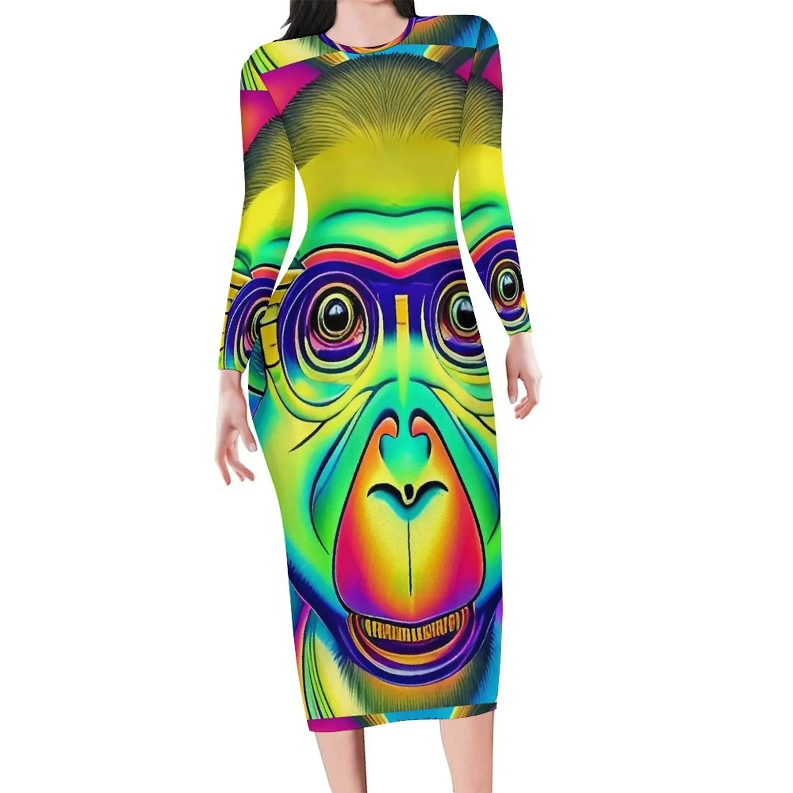 Платье с длинным рукавом и принтом животных, Осеннее облегающее платье большого размера
Платье с длинным рукавом и принтом животных, Осеннее облегающее платье большого размера