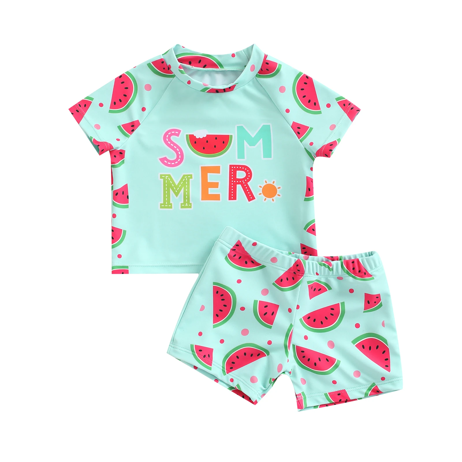 pudcoco 2022 Kids Girls Boys Swimsuit Watermelon Print Short Sleeve Crew Neck T-shirt with Shorts for Summer Beach Bathing
pudcoco 2022 Kids Girls Boys Swimsuit Watermelon Print Short Sleeve Crew Neck T-shirt with Shorts for Summer Beach Bathing