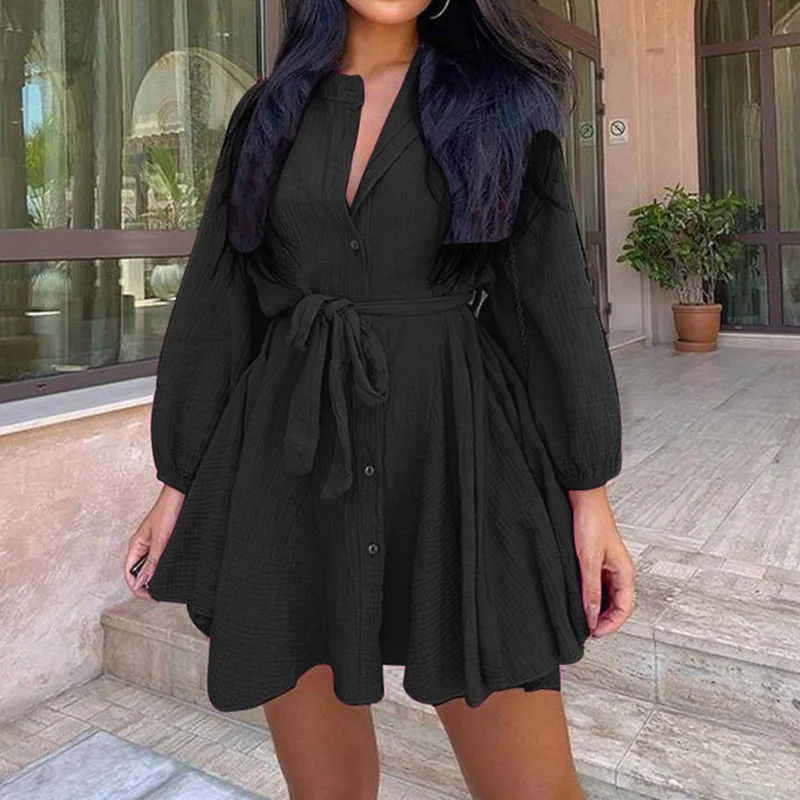 Lace Bow Dress Women's O-neck Lantern Long Sleeve Casual High Waist Mini Dress Women 2021 Spring Fashion Dresses for Women
Lace Bow Dress Women's O-neck Lantern Long Sleeve Casual High Waist Mini Dress Women 2021 Spring Fashion Dresses for Women