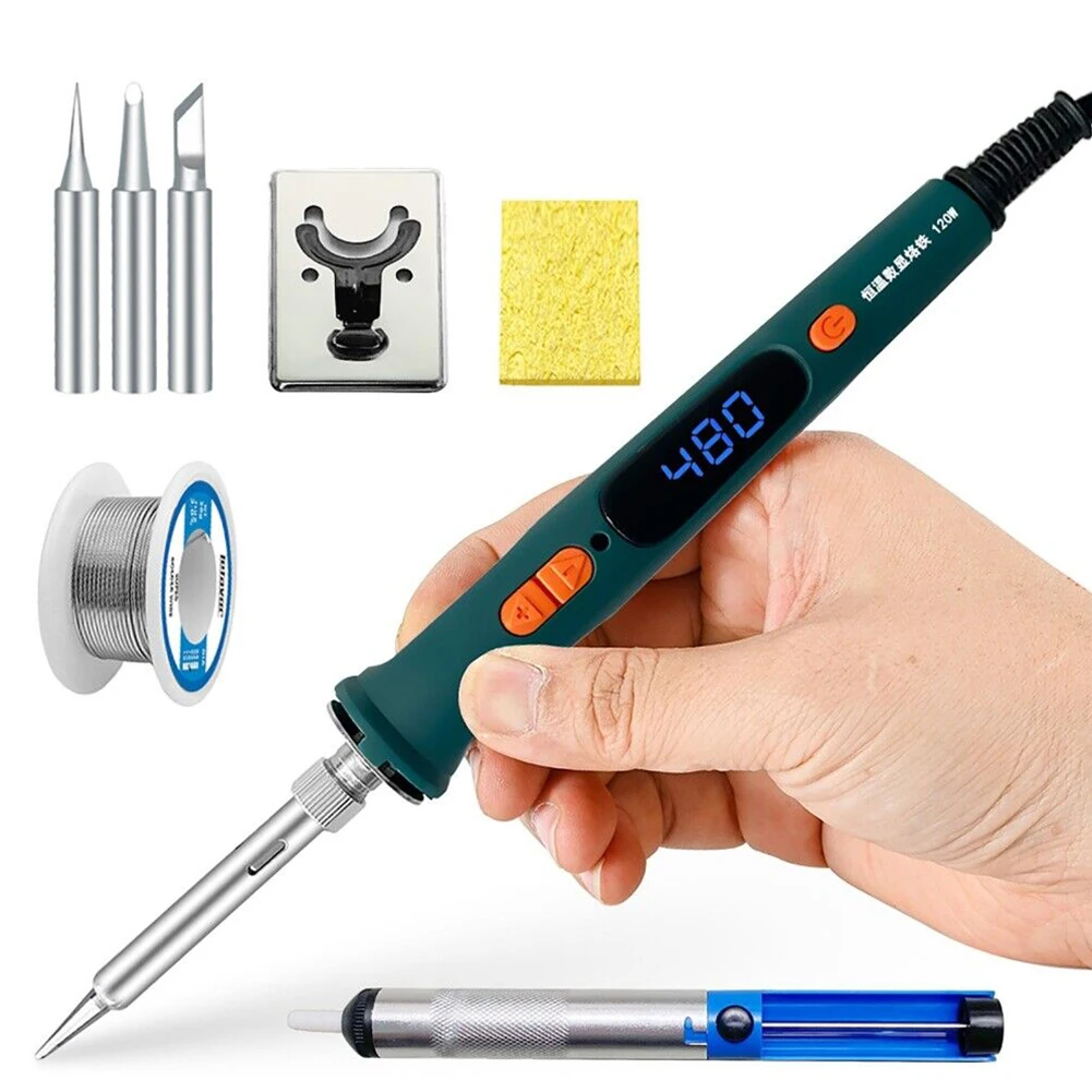 120W Digital Soldering Iron Repair Electric LED Adjustable Welding 200-600℃ 220V European Standard Soldering Equipment
120W Digital Soldering Iron Repair Electric LED Adjustable Welding 200-600℃ 220V European Standard Soldering Equipment