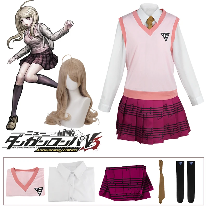 Костюм для косплея Akamatsu Danganronpa V3 Kaede, женские платья, аниме рубашка, жилет, юбка, носки для девочек, школьная форма, Хэллоуин-вечеринка
Костюм для косплея Akamatsu Danganronpa V3 Kaede, женские платья, аниме рубашка, жилет, юбка, носки для девочек, школьная форма, Хэллоуин-вечеринка