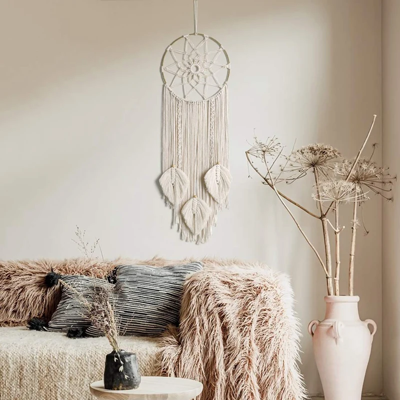 Macrame Dream Catcher Wall Hanging Woven Feather Wall Hanging Handmade Dream Catcher Boho Tassels Decoration Home Decor
Macrame Dream Catcher Wall Hanging Woven Feather Wall Hanging Handmade Dream Catcher Boho Tassels Decoration Home Decor