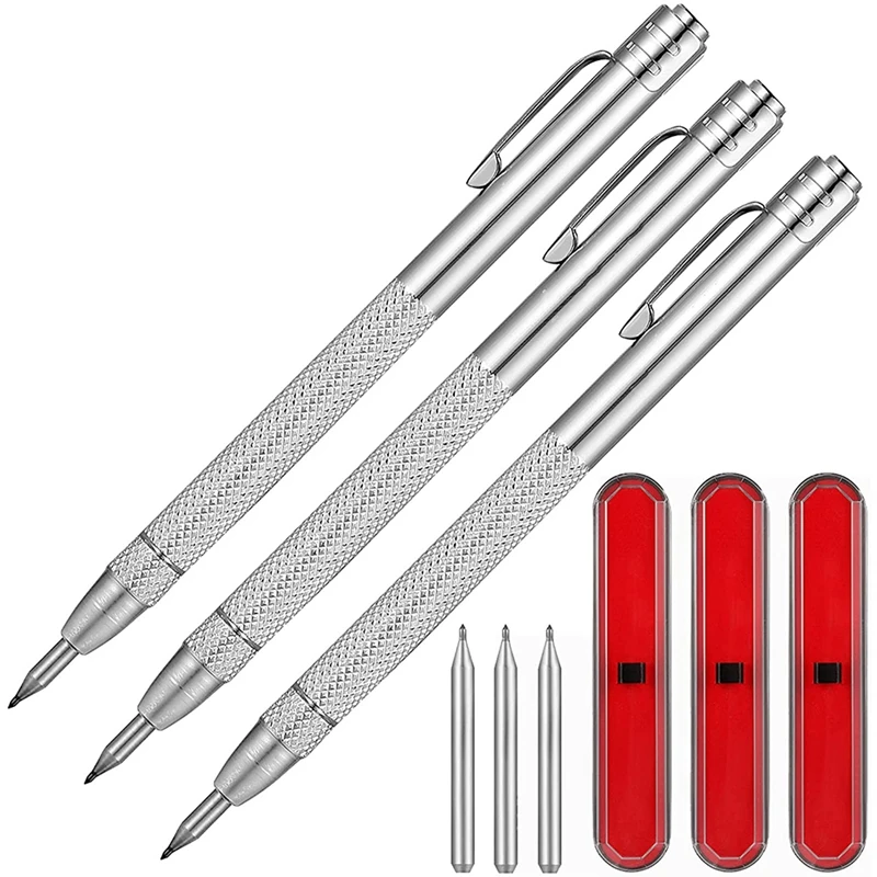 Tungsten Carbide Frosted Marking Tool Engraving Pen With Box Of 3 Packs Aluminum Etched Mechanical Pen For Glass/Metal
Tungsten Carbide Frosted Marking Tool Engraving Pen With Box Of 3 Packs Aluminum Etched Mechanical Pen For Glass/Metal