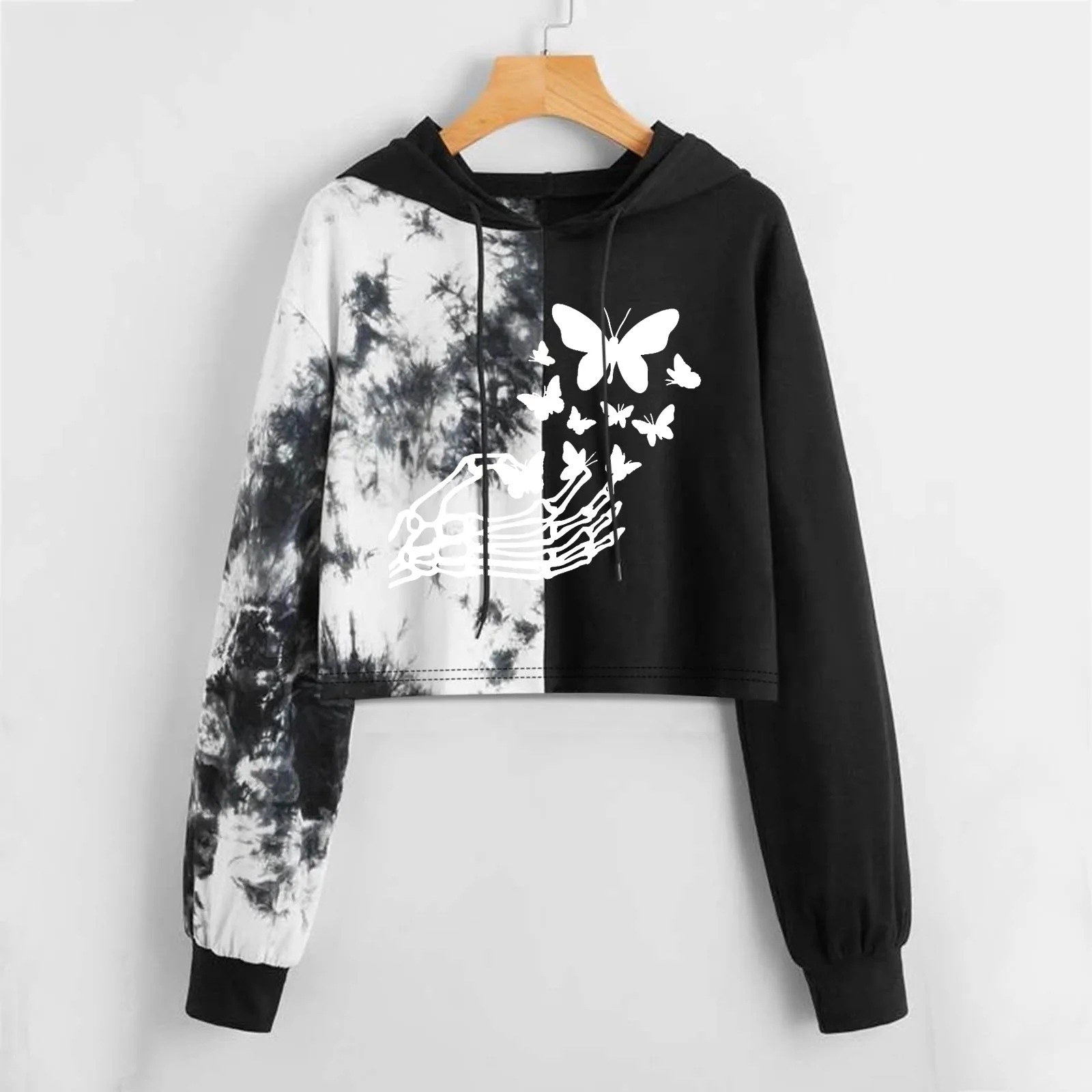 Women Skeleton Print Letter Graphic Tie Dye Drop Shoulder Drawstring Hoodie Gothic Style Womens Lightweight Sweaters with Zipper
Women Skeleton Print Letter Graphic Tie Dye Drop Shoulder Drawstring Hoodie Gothic Style Womens Lightweight Sweaters with Zipper