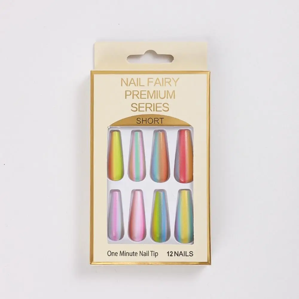 Rainbow Color Artificial Press On Nail Tips Long Nail Patches Manicure Decoration False Nails Full Cover Nail Art Tips 
Rainbow Color Artificial Press On Nail Tips Long Nail Patches Manicure Decoration False Nails Full Cover Nail Art Tips