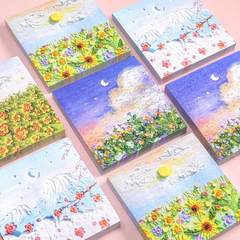 50Sheets/pack Flower Oil Painting View Memo Pad Sticker Notes Planner Sticker Notepad School Supplies Kawaii Stationery
50Sheets/pack Flower Oil Painting View Memo Pad Sticker Notes Planner Sticker Notepad School Supplies Kawaii Stationery