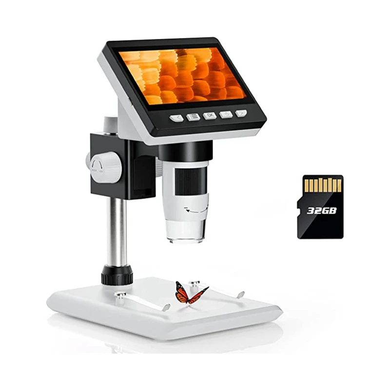Coin Microscope 4.3Inch LCD Digital Microscope 1000X IPS Screen 8 LED Lights PC View (32GB Micro-SD Card Included)
Coin Microscope 4.3Inch LCD Digital Microscope 1000X IPS Screen 8 LED Lights PC View (32GB Micro-SD Card Included)