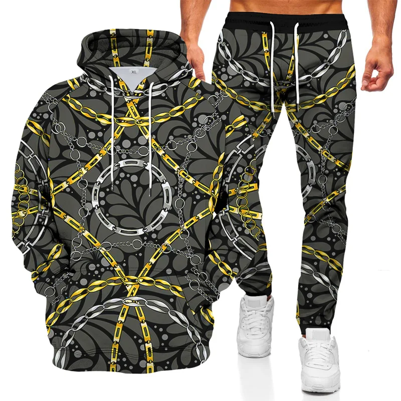 Fashionable Men's Sweater Hoodie Sports Suit 3D Geometric Graphic Printed Casual Loose Long Sleeve Pants Set 2 Pieces Set
Fashionable Men's Sweater Hoodie Sports Suit 3D Geometric Graphic Printed Casual Loose Long Sleeve Pants Set 2 Pieces Set