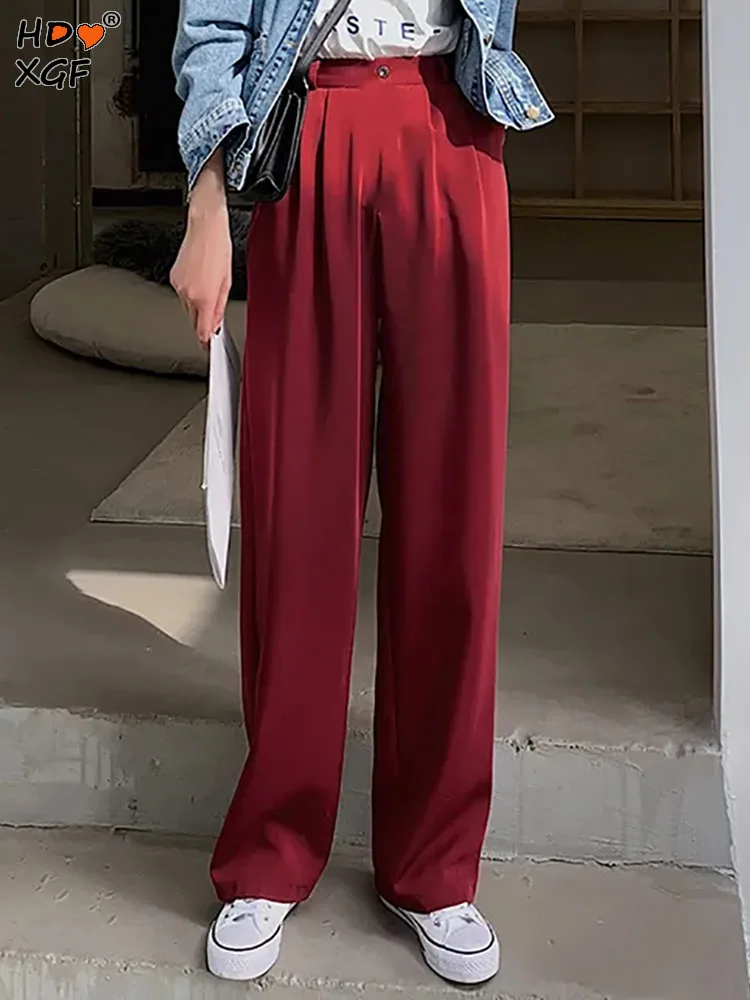 Винтажный однотонный костюм с карманами, широкие брюки для женщин, весна-осень, эластичные брюки с высокой талией и пуговицами, простые женские брюки
Винтажный однотонный костюм с карманами, широкие брюки для женщин, весна-осень, эластичные брюки с высокой талией и пуговицами, простые женские брюки