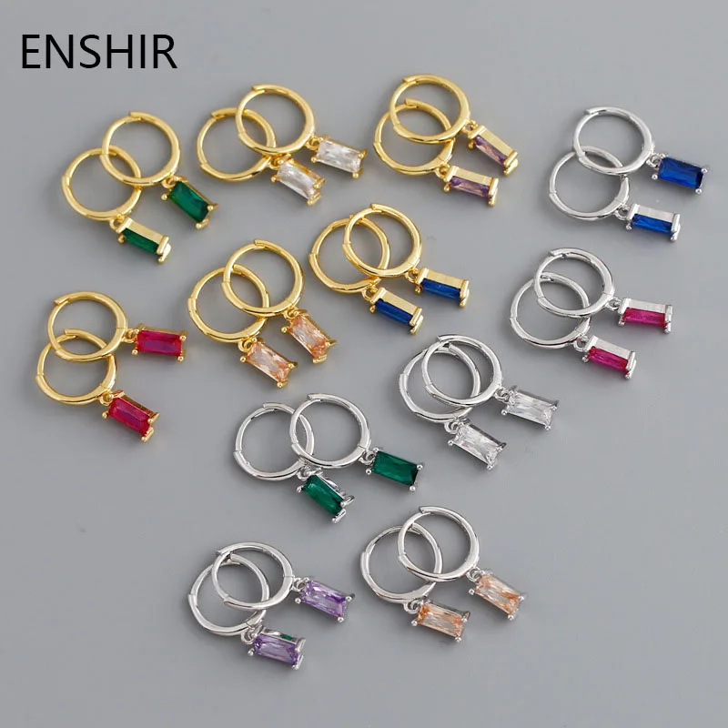 ENSHIR Silver Color Piercing Hoop Earrings For Women Geometric Square Colored Zircon Pendants Earring Jewelry
ENSHIR Silver Color Piercing Hoop Earrings For Women Geometric Square Colored Zircon Pendants Earring Jewelry