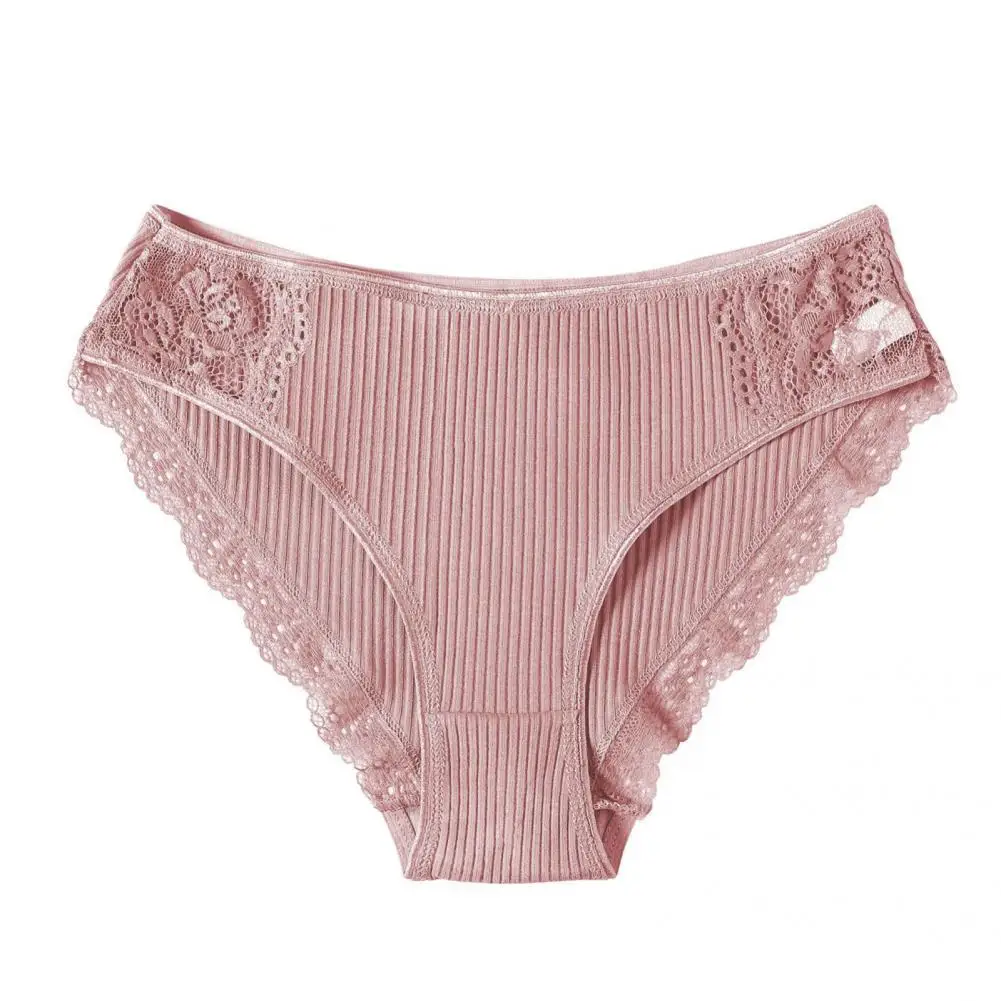 Stylish Floral Lace Trim Low-Rise Sexy Panties Women Panties Skin-Toughing Solid Color
Stylish Floral Lace Trim Low-Rise Sexy Panties Women Panties Skin-Toughing Solid Color
