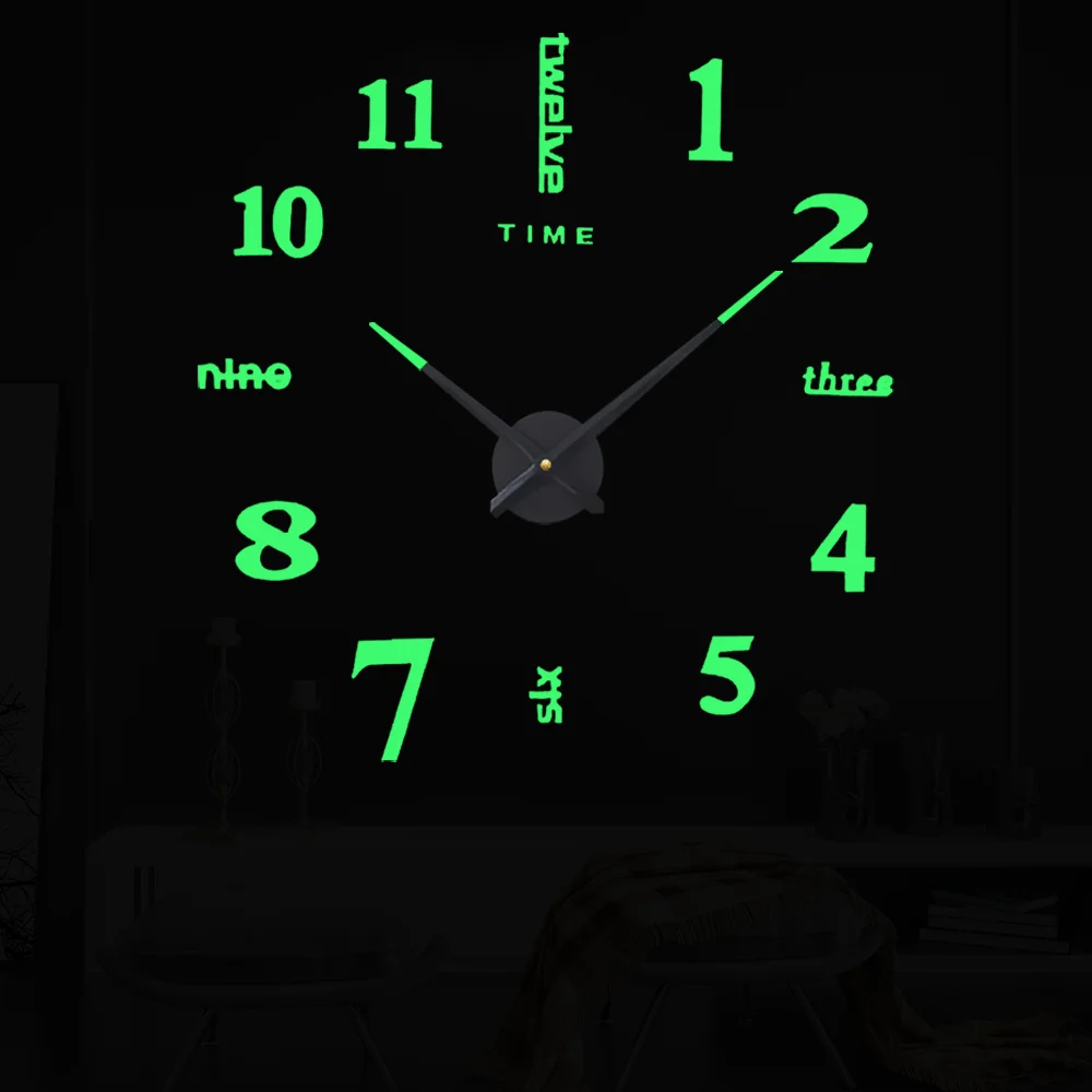 Luminous Large Wall Clock Quartz 3D DIY Big Watch Decorative Kitchen Clocks Acrylic Sticker Oversize Wall Clocks Home Decor
Luminous Large Wall Clock Quartz 3D DIY Big Watch Decorative Kitchen Clocks Acrylic Sticker Oversize Wall Clocks Home Decor