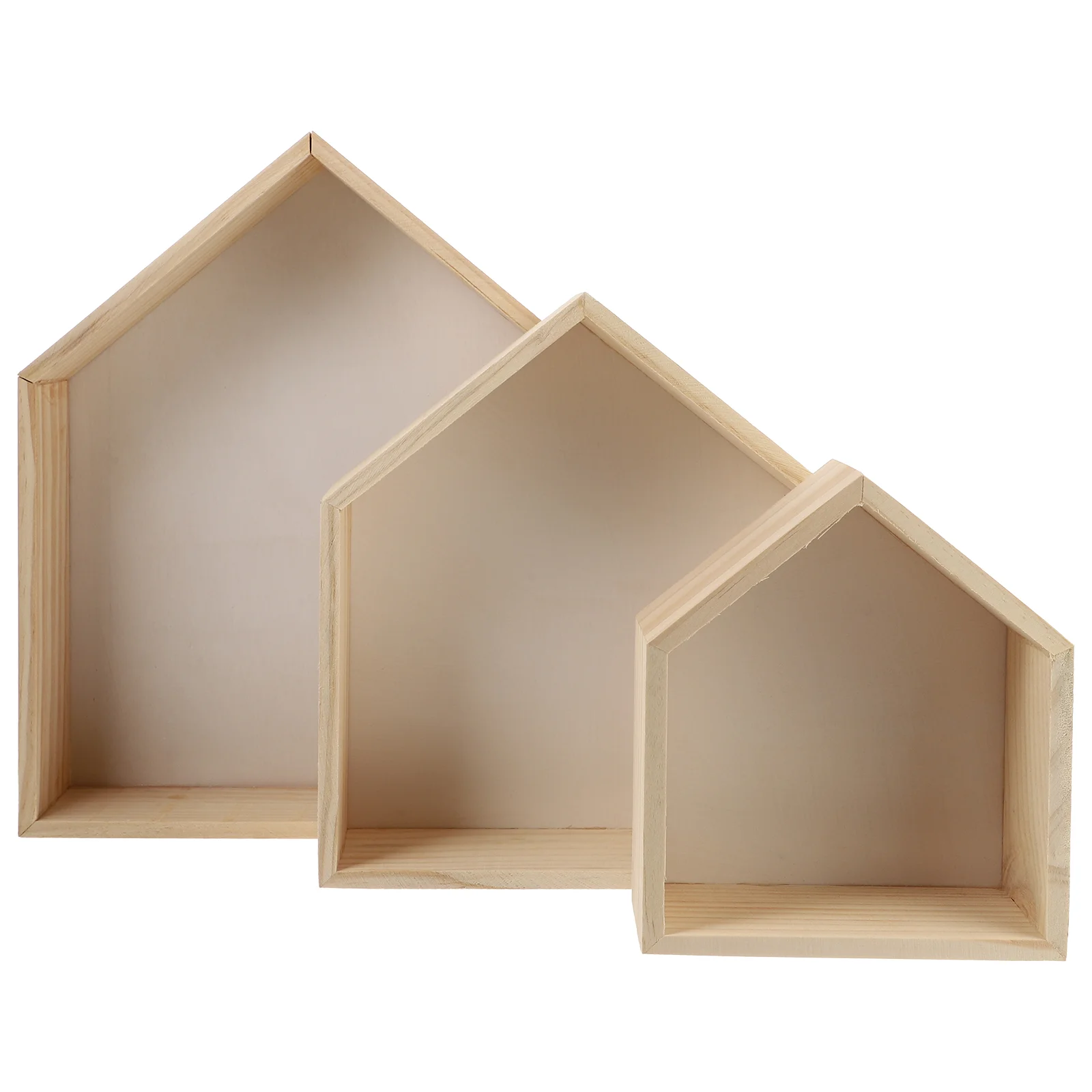 3 Pcs Wall Shelf Pentagonal Wall-mounted Decorative Storage Rack Box White Pine Wood Decoration Basket
3 Pcs Wall Shelf Pentagonal Wall-mounted Decorative Storage Rack Box White Pine Wood Decoration Basket