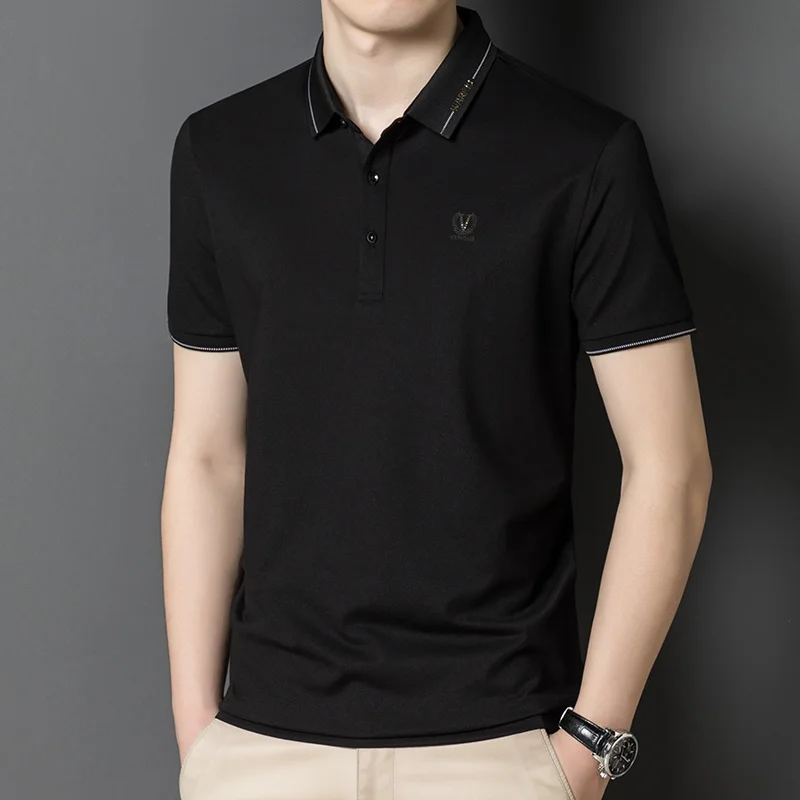 Summer New Short-Sleeved Men's T-shirt Collar Pure Cotton Korean Style Fashionable Breathable Casual Polo Shirt
Summer New Short-Sleeved Men's T-shirt Collar Pure Cotton Korean Style Fashionable Breathable Casual Polo Shirt
