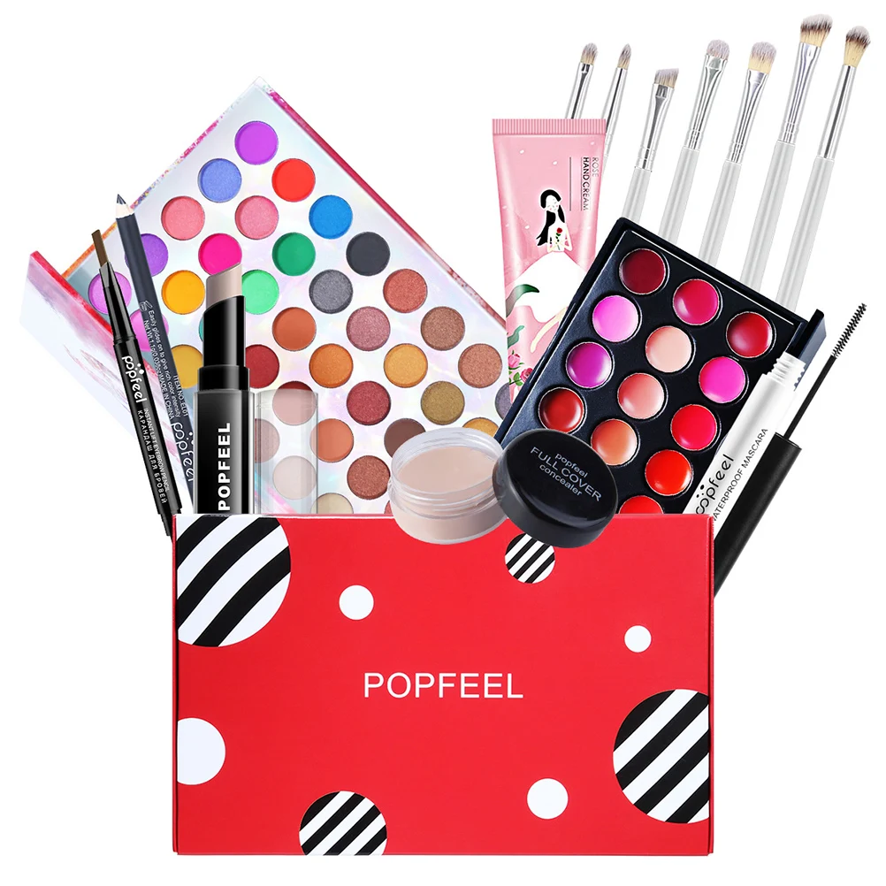 15 Piece All In One Makeup Kit Eyeshadow LiGloss Lipstick Brushes Eyebrow Concealer Beauty Cosmetic Bag
15 Piece All In One Makeup Kit Eyeshadow LiGloss Lipstick Brushes Eyebrow Concealer Beauty Cosmetic Bag