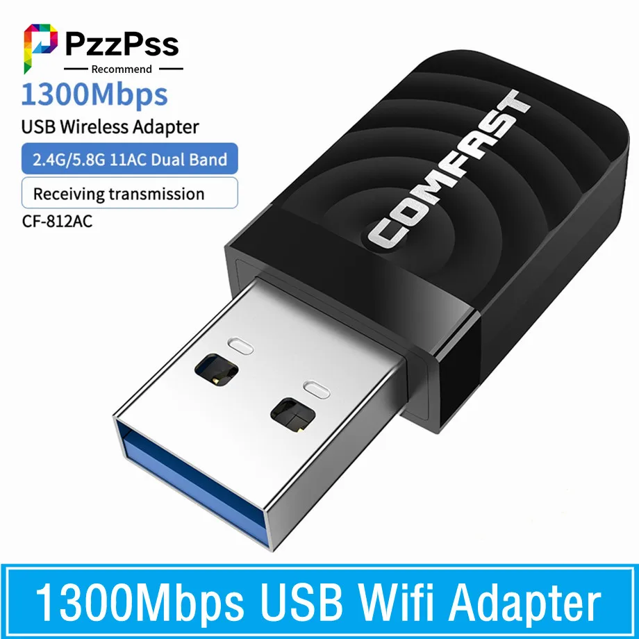 1300Mbps USB 3.0 Wifi Network Card 802.11 AC Dual Band Wi fi Adapter 2.4G/5.8G Wireless Wi-fi Dongle Win XP/Vista/7/8/10 Mac
1300Mbps USB 3.0 Wifi Network Card 802.11 AC Dual Band Wi fi Adapter 2.4G/5.8G Wireless Wi-fi Dongle Win XP/Vista/7/8/10 Mac