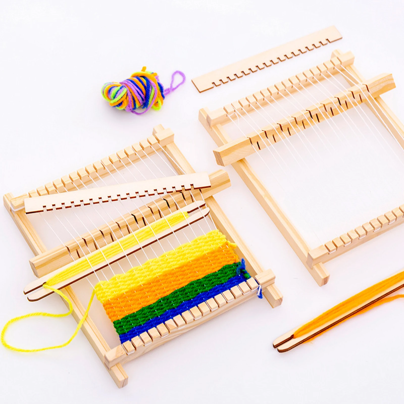 1Set Hand-Woven Wooden Weaving Loom Kit Tools DIY Woven Set Craft Yarn Hand Scarf Knitting Machine Kids Multifunctional Loom Toy
1Set Hand-Woven Wooden Weaving Loom Kit Tools DIY Woven Set Craft Yarn Hand Scarf Knitting Machine Kids Multifunctional Loom Toy