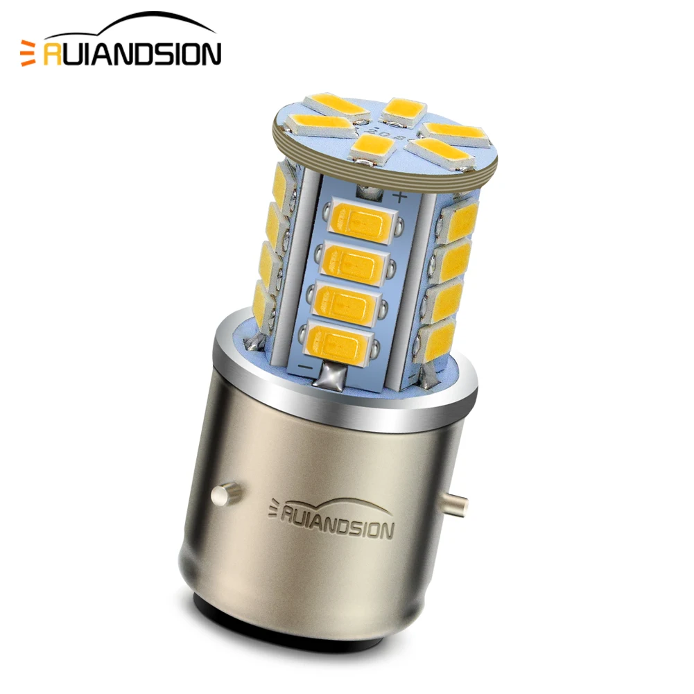 Светодиодная мотоциклетная фара RUIANDSION BA21D 5730 6 в 12 В 30 дальнего и ближнего света