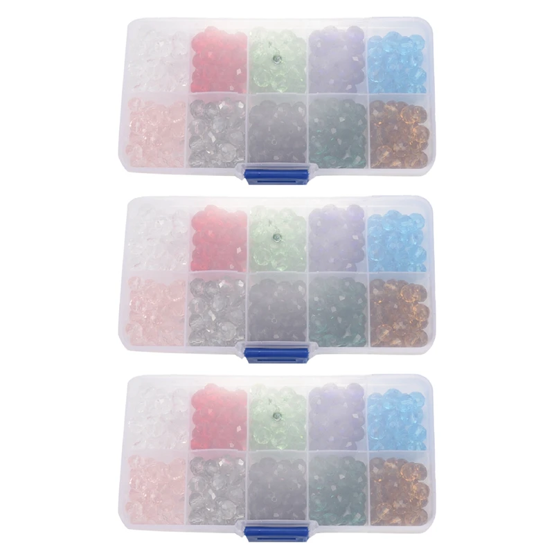 900 Pcs Glass Beads, 8Mm 10 Color Faceted Beads Crystal Beads For Jewelry Making, DIY Beading Projects
900 Pcs Glass Beads, 8Mm 10 Color Faceted Beads Crystal Beads For Jewelry Making, DIY Beading Projects