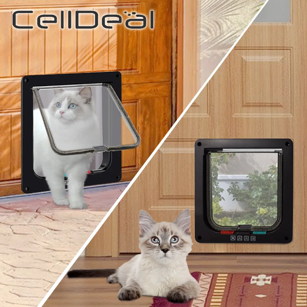Dog Cat Flap Door with 4 Way Security Lock Flap Door for Dog Cats Kitten ABS Plastic Small Pet Gate Door S/M/L Size 2 Color
Dog Cat Flap Door with 4 Way Security Lock Flap Door for Dog Cats Kitten ABS Plastic Small Pet Gate Door S/M/L Size 2 Color