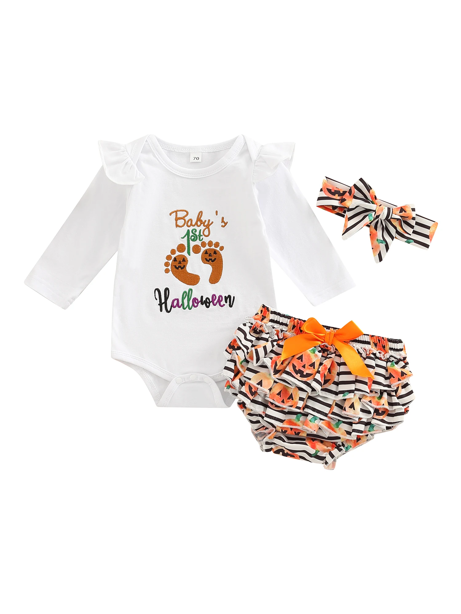 3Pcs Infant Baby Girls Halloween Shorts Set Short Fly Sleeve Letter Romper Floral Shorts Headband Summer Outfits
3Pcs Infant Baby Girls Halloween Shorts Set Short Fly Sleeve Letter Romper Floral Shorts Headband Summer Outfits