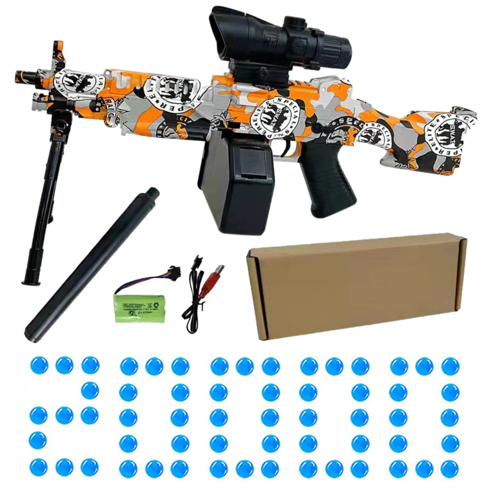 Электрический гелевый шар с 20000 бусинами в форме воды для активного отдыха игра для стрельбы для мальчиков и девочек 12 лет Оранжевый 100 
Электрический гелевый шар с 20000 бусинами в форме воды для активного отдыха игра для стрельбы для мальчиков и девочек 12 лет Оранжевый 100