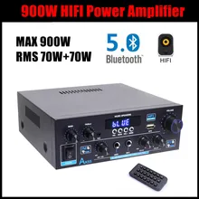 Woopker AK55 900W Home Power Amplifier 2.0 Channel Bluetooth 5.0 Hifi Digital Stereo Sound Amplifier 2.0 450W+450W Subwoofer
