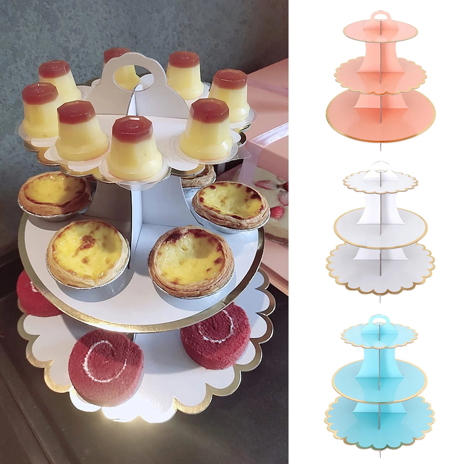 3 Set 3-Tier Round Cardboard Cupcake Stand for 24 Cupcakes Perfect for Women Girls Birthday Bridal Shower
3 Set 3-Tier Round Cardboard Cupcake Stand for 24 Cupcakes Perfect for Women Girls Birthday Bridal Shower