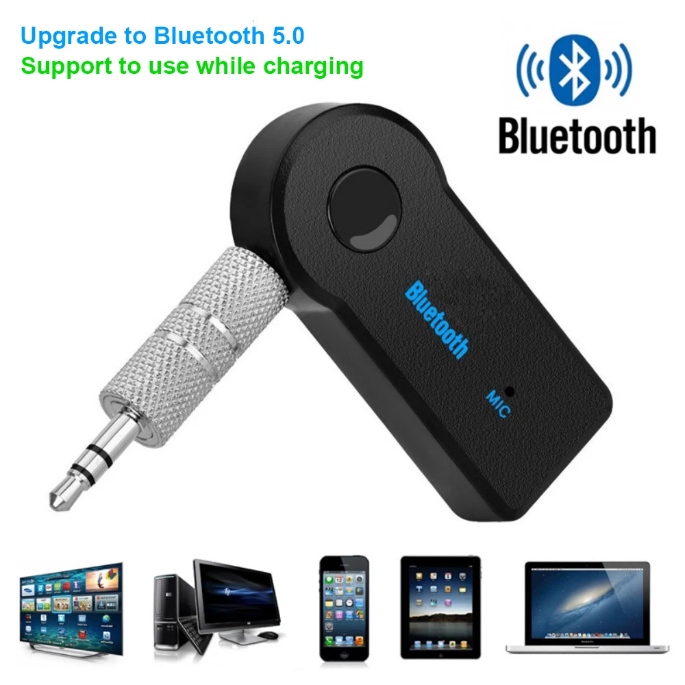 

EURS 2 in1 Bluetooth 5.0 Audio Receiver Transmitter Wireless Adapter For Car TV PC 3.5mm AUX A2dp Headphone Reciever Handsfree