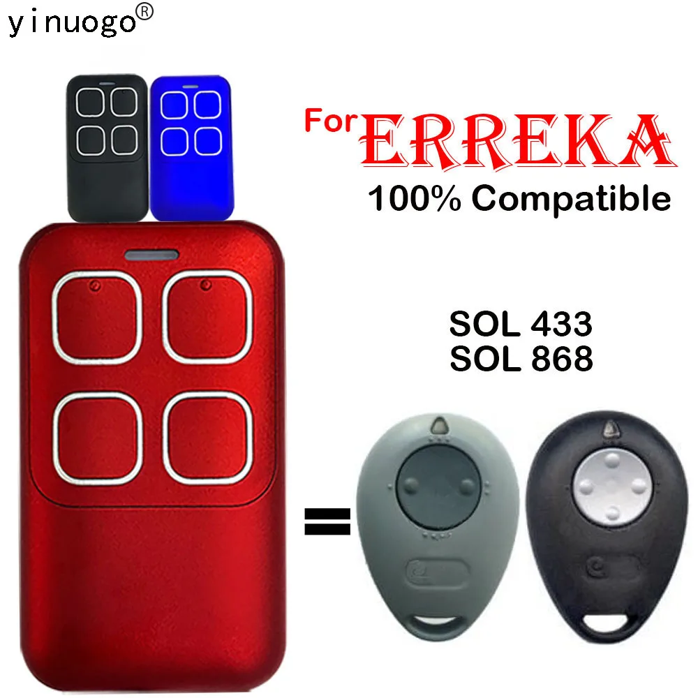 ERREKA SOL 433 Garage Door Remote Control ERREKA SOL 868 Remote Control Duplicator Replacement Garage Door Opener Transmitter
ERREKA SOL 433 Garage Door Remote Control ERREKA SOL 868 Remote Control Duplicator Replacement Garage Door Opener Transmitter