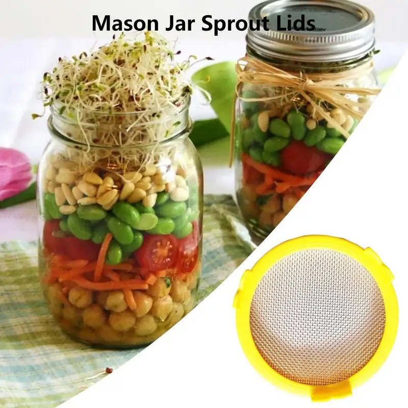 Wide Mouth Mason Jars Stainless Steel Sprouting Lids Nursery Pot Stainless Steel Seed Sprouting Lid Food Grade Mesh Sprout Cover
Wide Mouth Mason Jars Stainless Steel Sprouting Lids Nursery Pot Stainless Steel Seed Sprouting Lid Food Grade Mesh Sprout Cover