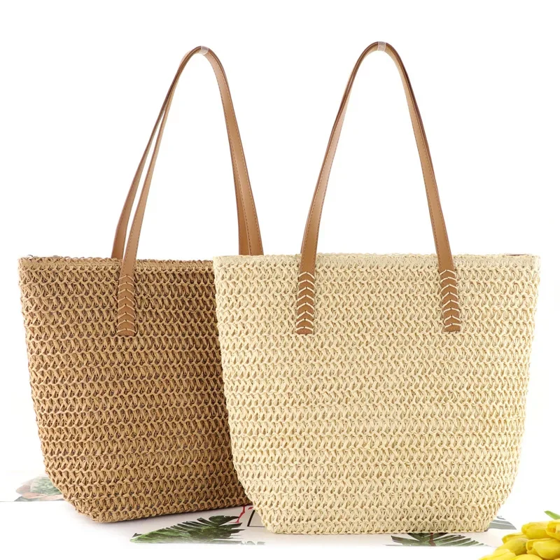 2023 New Woven One Color Woven Bag Fashion One Shoulder Grass Woven Bag Leisure Women's Beach Bag
2023 New Woven One Color Woven Bag Fashion One Shoulder Grass Woven Bag Leisure Women's Beach Bag