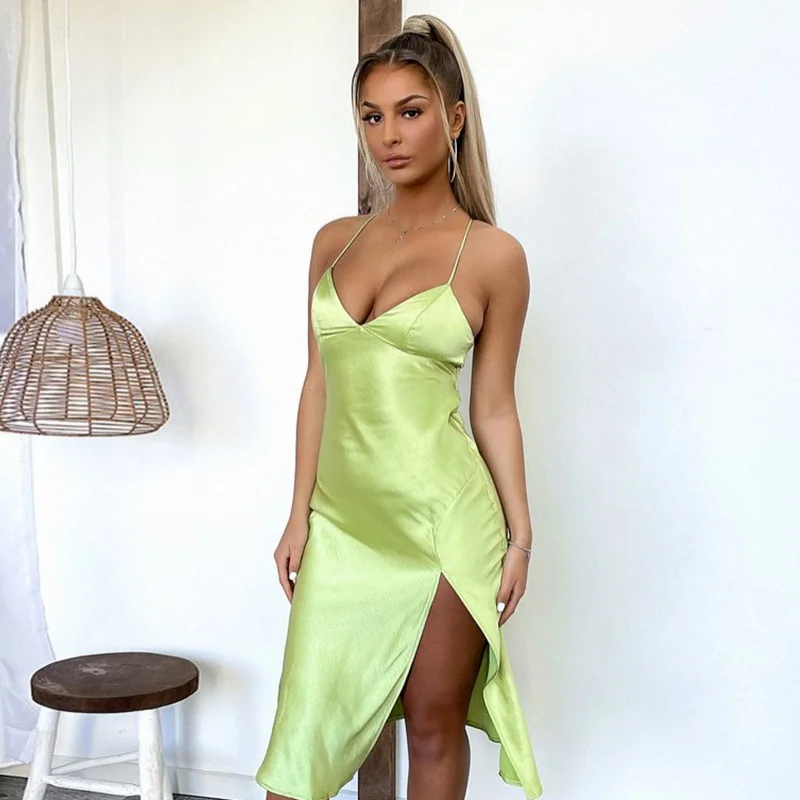 European And American-Style2022Spring and Spring New Product Tied Spaghetti-Strap Hollow Backless Split Dress AliExpress Women's
European And American-Style2022Spring and Spring New Product Tied Spaghetti-Strap Hollow Backless Split Dress AliExpress Women's