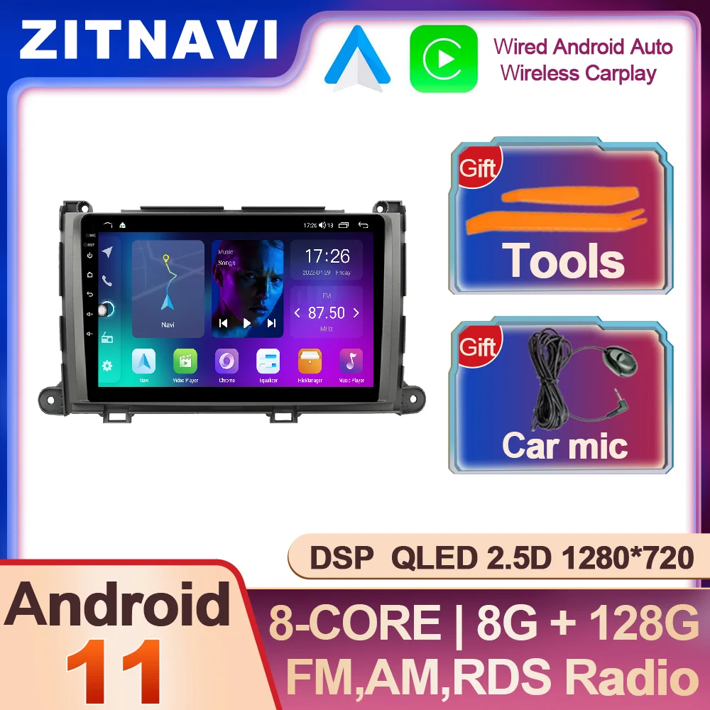 

Android 11 For Toyota Sienna 2010 - 2014 Car Radio BT Autoradio Stereo QLED Video Multimedia Player DSP ADAS 4G LTE SWC RDS AHD