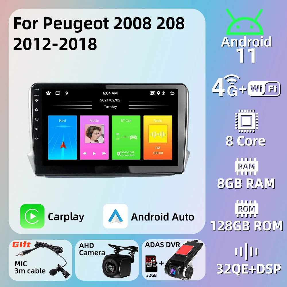 Автомагнитола для Peugeot, стерео-система на Android, 2 Din, для Peugeot 2008, 208, 2012-2018, экран 10,1 дюйма, мультимедийная навигация, головное устройство, Gps, автомобильный аудиоплеер
Автомагнитола для Peugeot, стерео-система на Android, 2 Din, для Peugeot 2008, 208, 2012-2018, экран 10,1 дюйма, мультимедийная навигация, головное устройство, Gps, автомобильный аудиоплеер