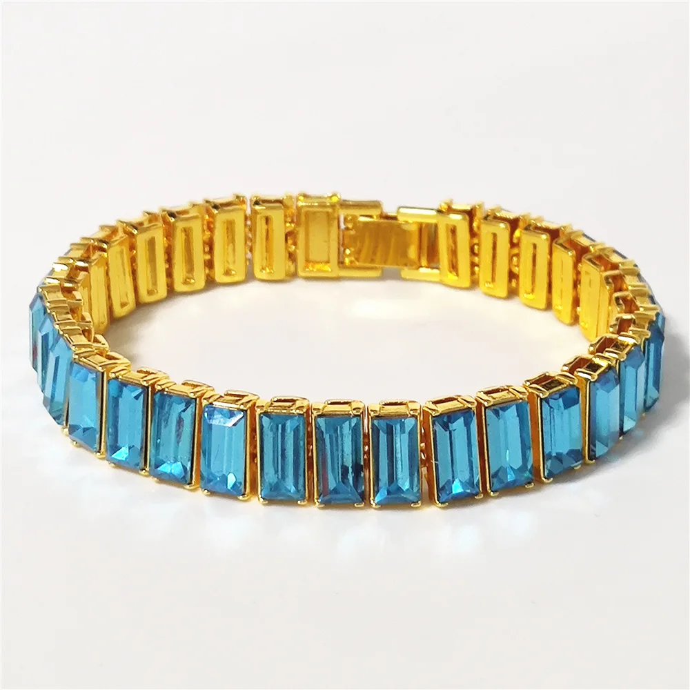 AAA Cubic Zirconia Blue Red Stone Tennis Chain Bracelet 12mm Hip Hop Colorful Baguette Jewelry For Women Men 8inch Dropshipping
AAA Cubic Zirconia Blue Red Stone Tennis Chain Bracelet 12mm Hip Hop Colorful Baguette Jewelry For Women Men 8inch Dropshipping