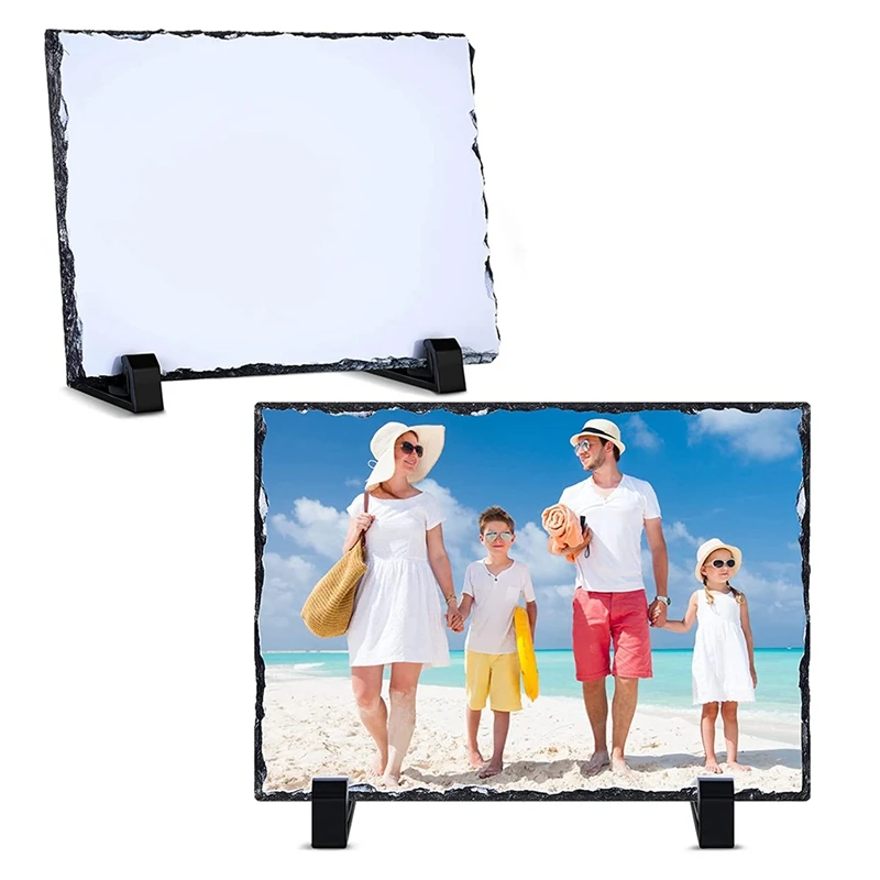 2Pc Sublimation Blank Slate Rock Stone Photo Frame Heat Transfer Rectangular With Display Holder For Heat Press Machine
2Pc Sublimation Blank Slate Rock Stone Photo Frame Heat Transfer Rectangular With Display Holder For Heat Press Machine