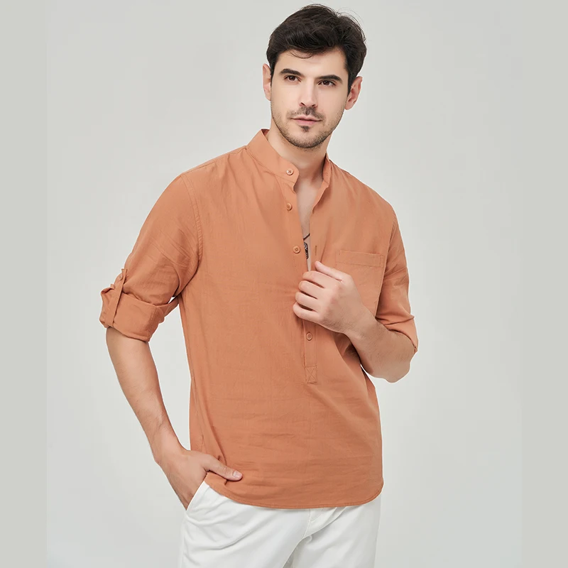 Men's Spring and Autumn High Quality US Size 100% Pure Cotton Linen Long Sleeve Shirt Business Solid Color Casual No Iron Social
Men's Spring and Autumn High Quality US Size 100% Pure Cotton Linen Long Sleeve Shirt Business Solid Color Casual No Iron Social