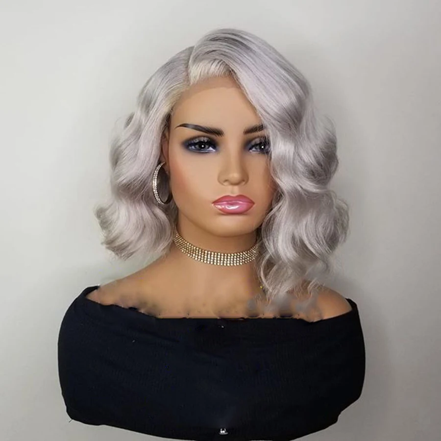 Gray Bob Body Wave Natural Human Hair Transparent Lace Front Wig for Women Brazilian Remy Hair 13x6 Lace Front Wig 180 Density
Gray Bob Body Wave Natural Human Hair Transparent Lace Front Wig for Women Brazilian Remy Hair 13x6 Lace Front Wig 180 Density