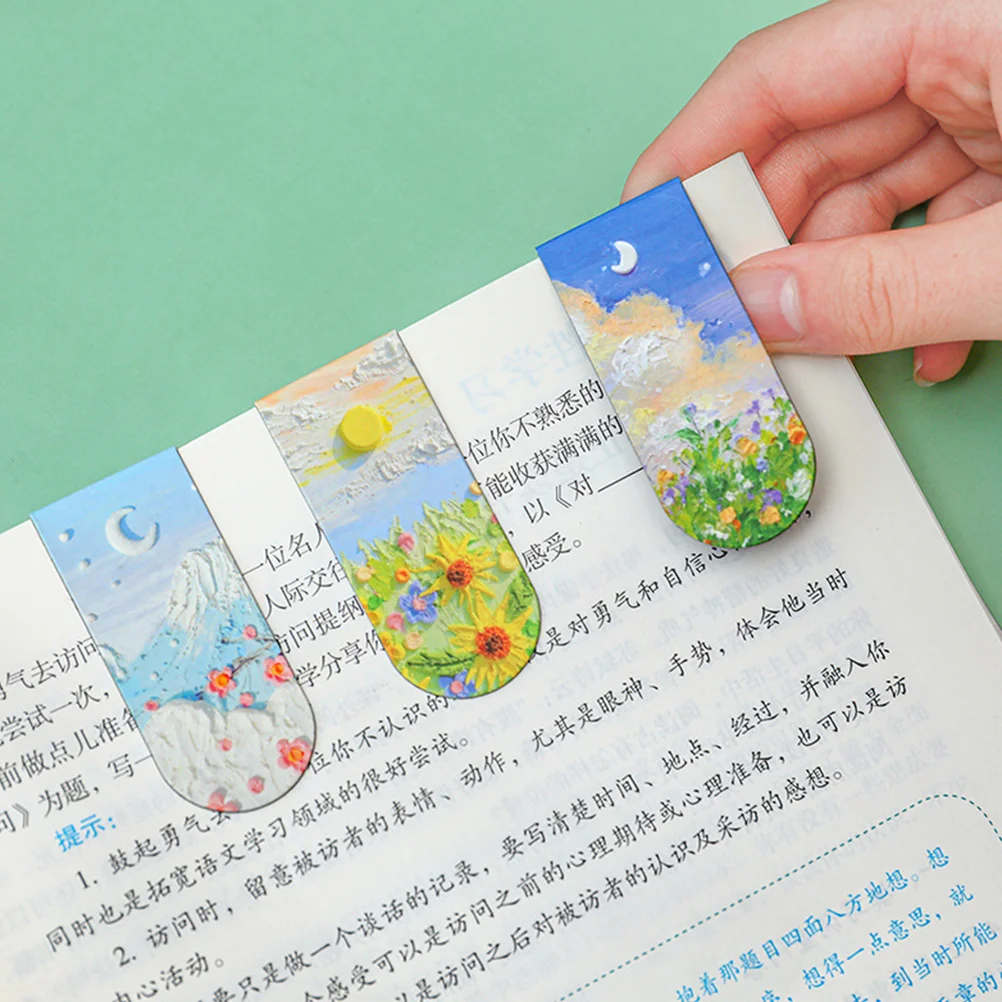 Delicate Sensory Bookmarks Markers Decorative Landscape Small Magnetic Page Clips Reading Accessories
Delicate Sensory Bookmarks Markers Decorative Landscape Small Magnetic Page Clips Reading Accessories