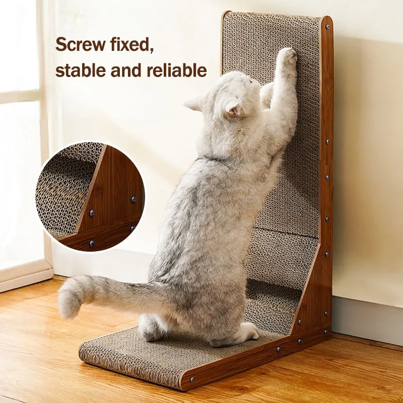 L-shaped Cat Scratcher Board Detachable Cat Scraper Scratching Post for Cats Grinding Claw Climbing Toy Pet Furniture Supplies
L-shaped Cat Scratcher Board Detachable Cat Scraper Scratching Post for Cats Grinding Claw Climbing Toy Pet Furniture Supplies