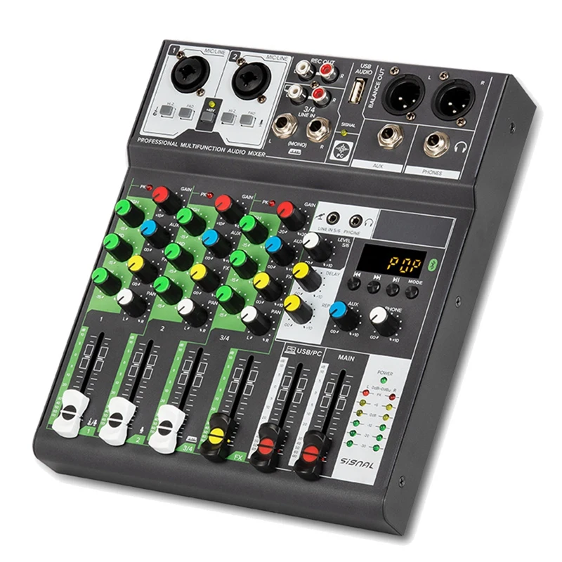 Recording Mixer Audio Mixer Audio Mixer Bluetooth Mixer 4 Channel USB Sound Card Interface Console For Home Studio Stage
Recording Mixer Audio Mixer Audio Mixer Bluetooth Mixer 4 Channel USB Sound Card Interface Console For Home Studio Stage