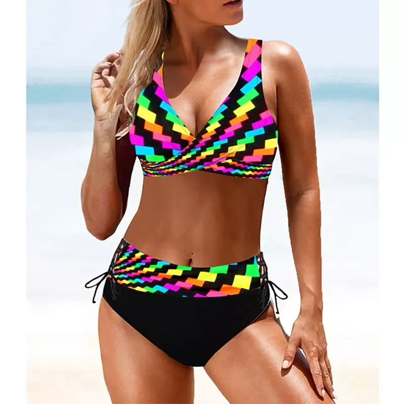 2022 Sexy Bikinis Set Colorful Striped Push Up Bikini Summer Padded Bra Swimsuit Female Swimwear Women Biquini
2022 Sexy Bikinis Set Colorful Striped Push Up Bikini Summer Padded Bra Swimsuit Female Swimwear Women Biquini