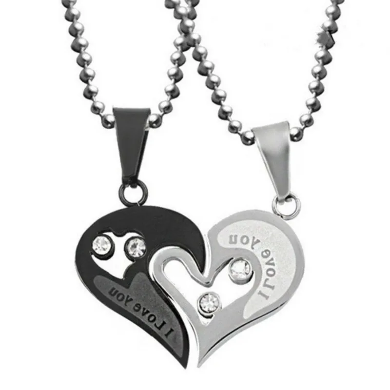 One Piece Couple Heart Necklace Crystal Neck Chain Matching Charm Pendant Choker Jewelry Set For Lover Valentine'S Day Gifts
One Piece Couple Heart Necklace Crystal Neck Chain Matching Charm Pendant Choker Jewelry Set For Lover Valentine'S Day Gifts