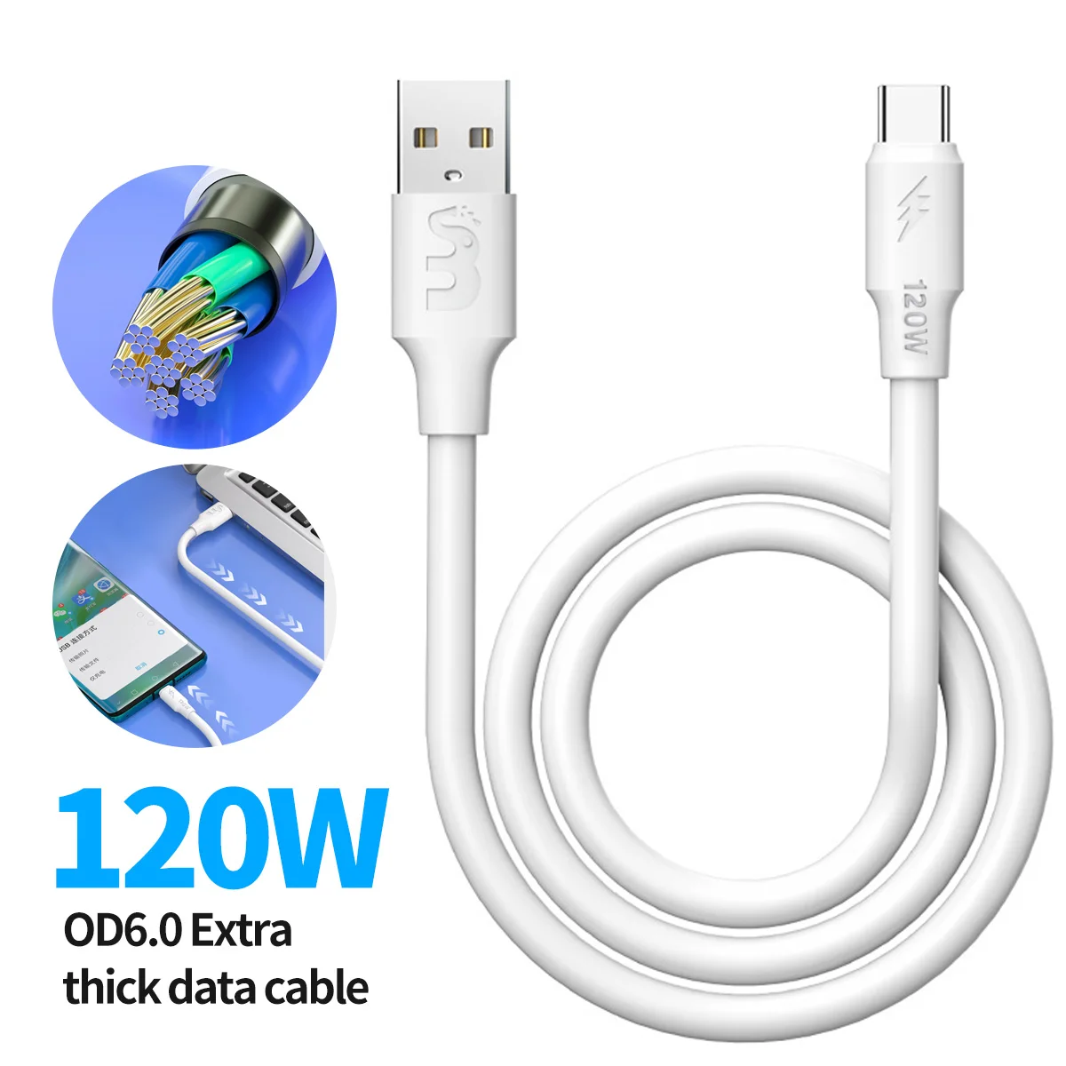 1M 120W USB Type C Cable Fast Charger For Android Xiaomi Huawei USB C Quick Charging Type-C USB Data Cable
1M 120W USB Type C Cable Fast Charger For Android Xiaomi Huawei USB C Quick Charging Type-C USB Data Cable